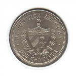 1916 Cuba 2 Centavos (AU+)