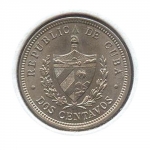 1916 Cuba 2 Centavos (BU)