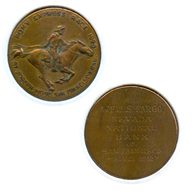 Since 1852 Commemorative Coin Pony Express Rider Made In USA Wells Fargo & Co