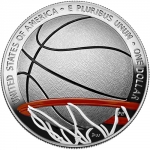 2020 Basketball Hall of Fame Colorized Silver Dollar Proof